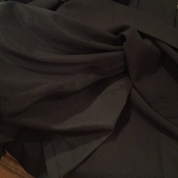 π€ Tahari Womenβs Black A-Line Skirt w/ Satin Waistband & Tie Belt | Size M π€ - Picture 8 of 8